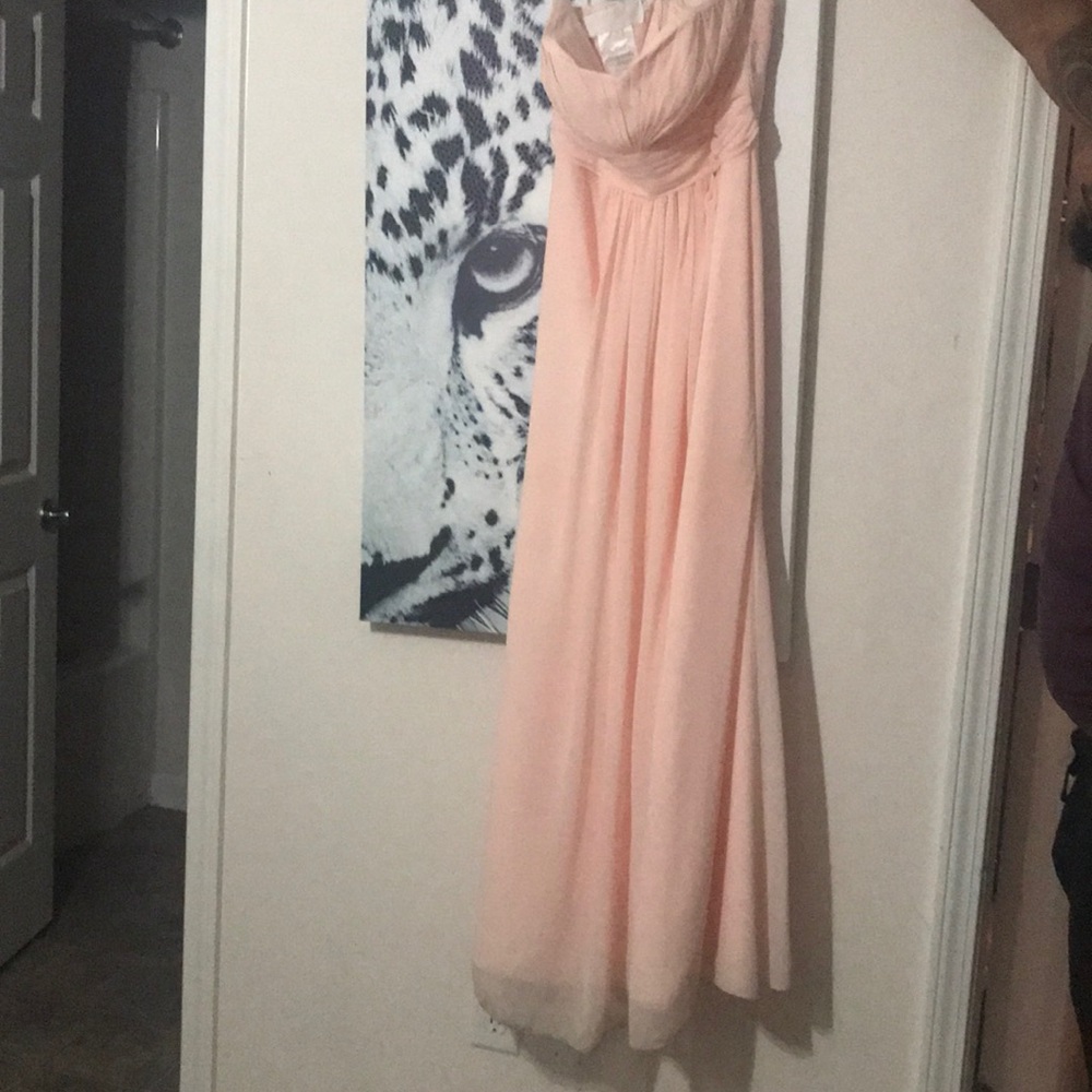 Blush strapless gown